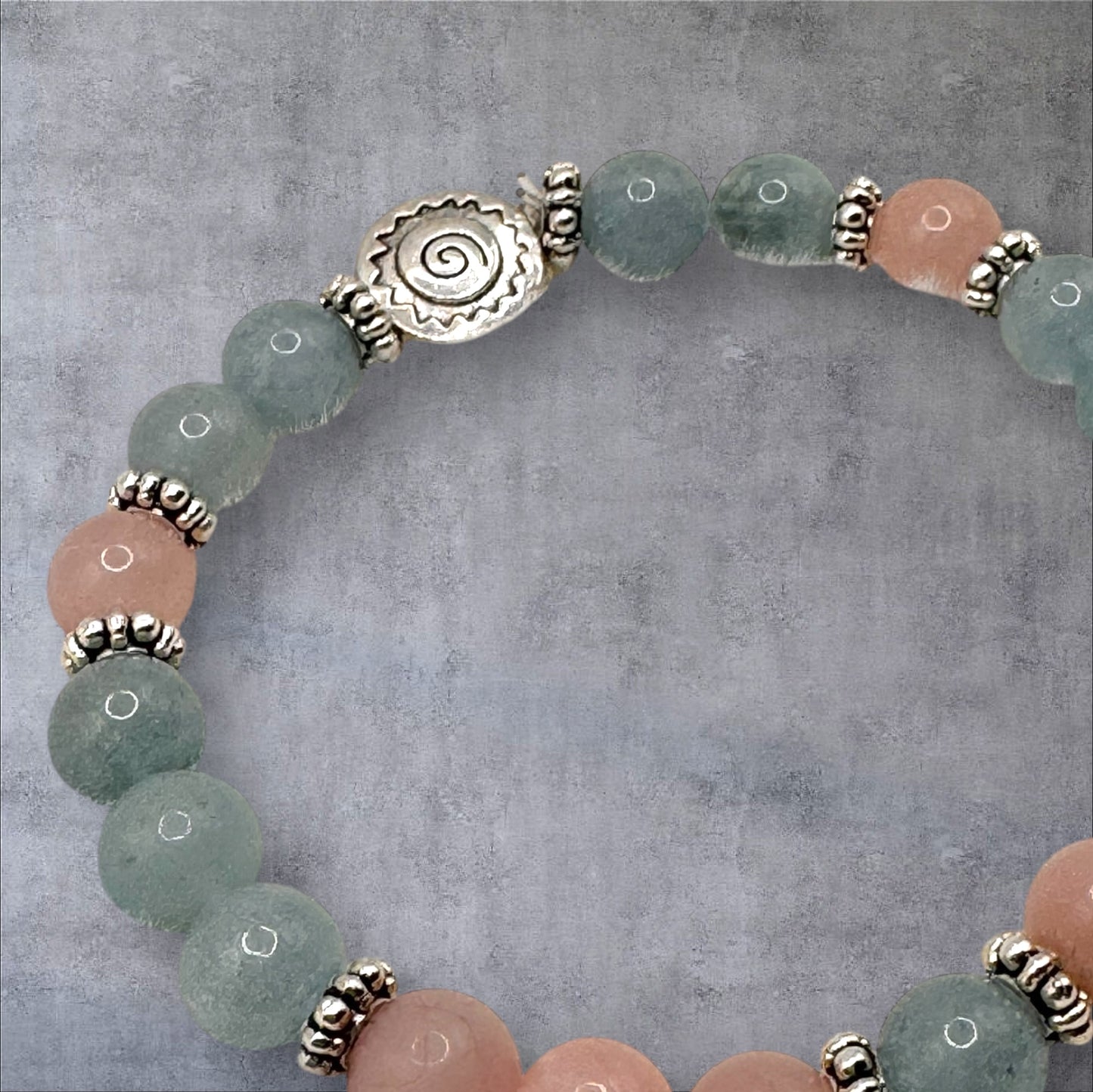 Aquamarine & Rose Quartz Bracelet