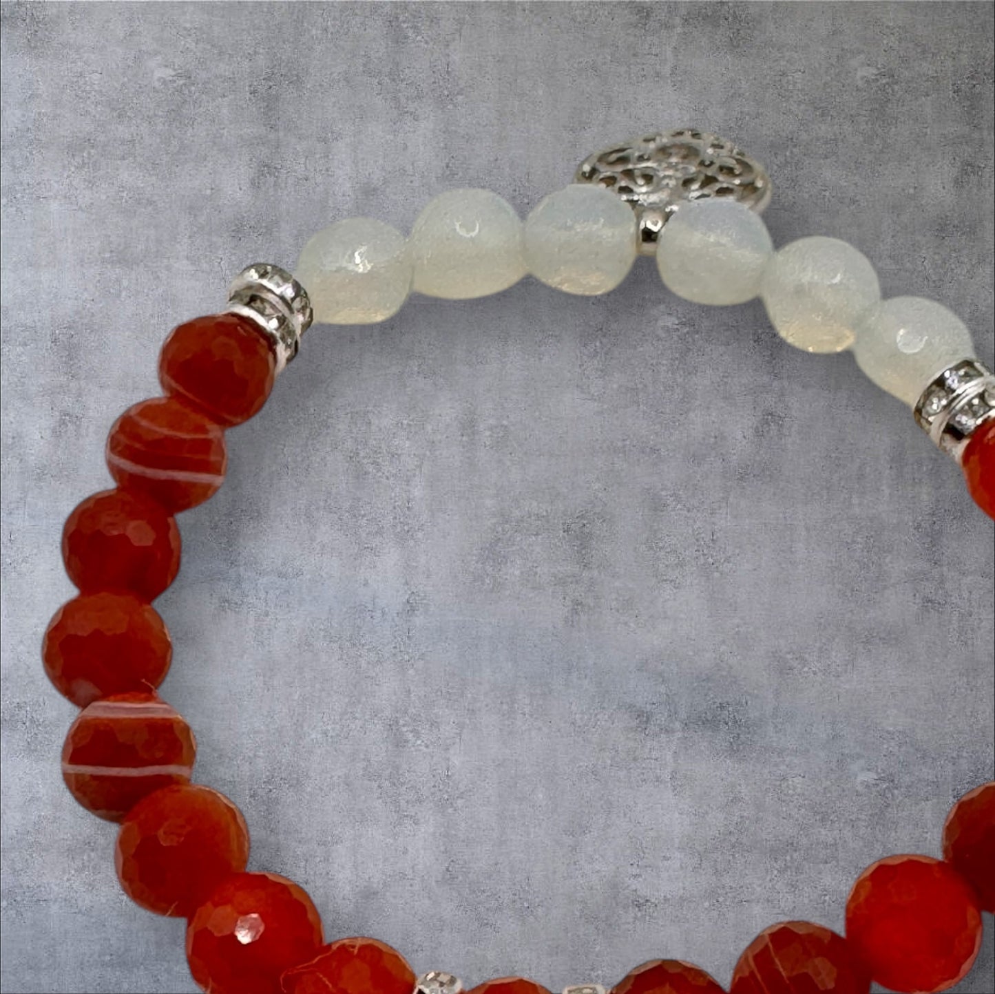 Two to tango, Red Sardonyx and Opalite Bracelet