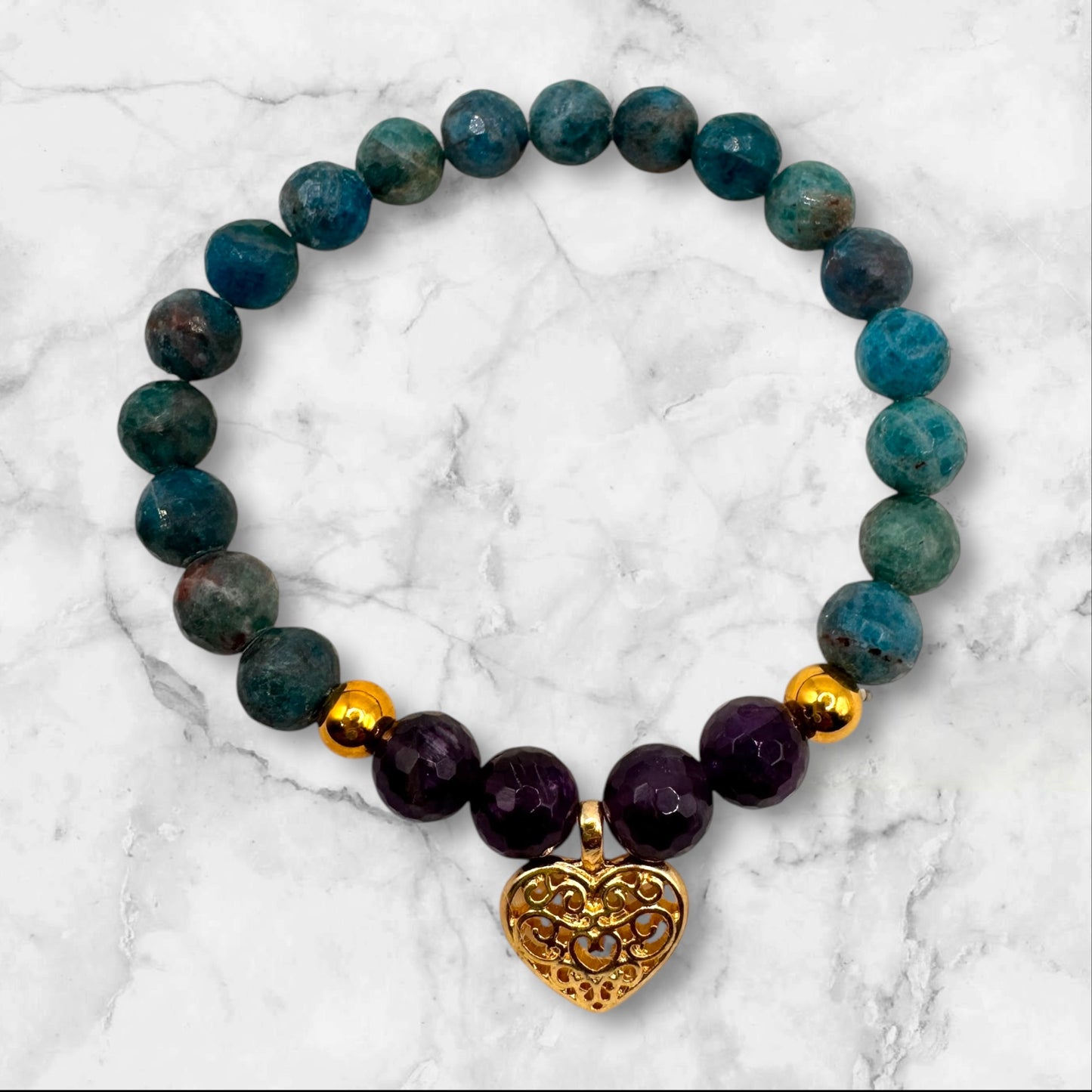 Apatite & Amethyst Bracelet