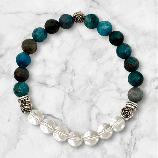 Apatite & Crystal Quartz Bracelet