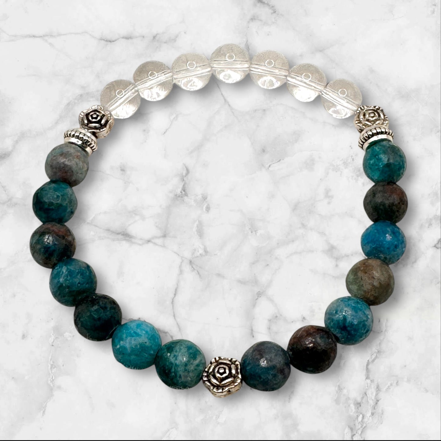 Apatite & Crystal Quartz Bracelet