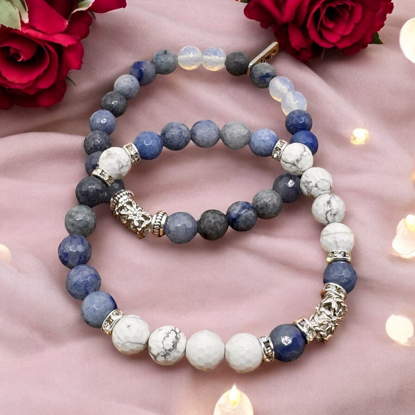 Blue Aventurine & White Howlite Bracelet