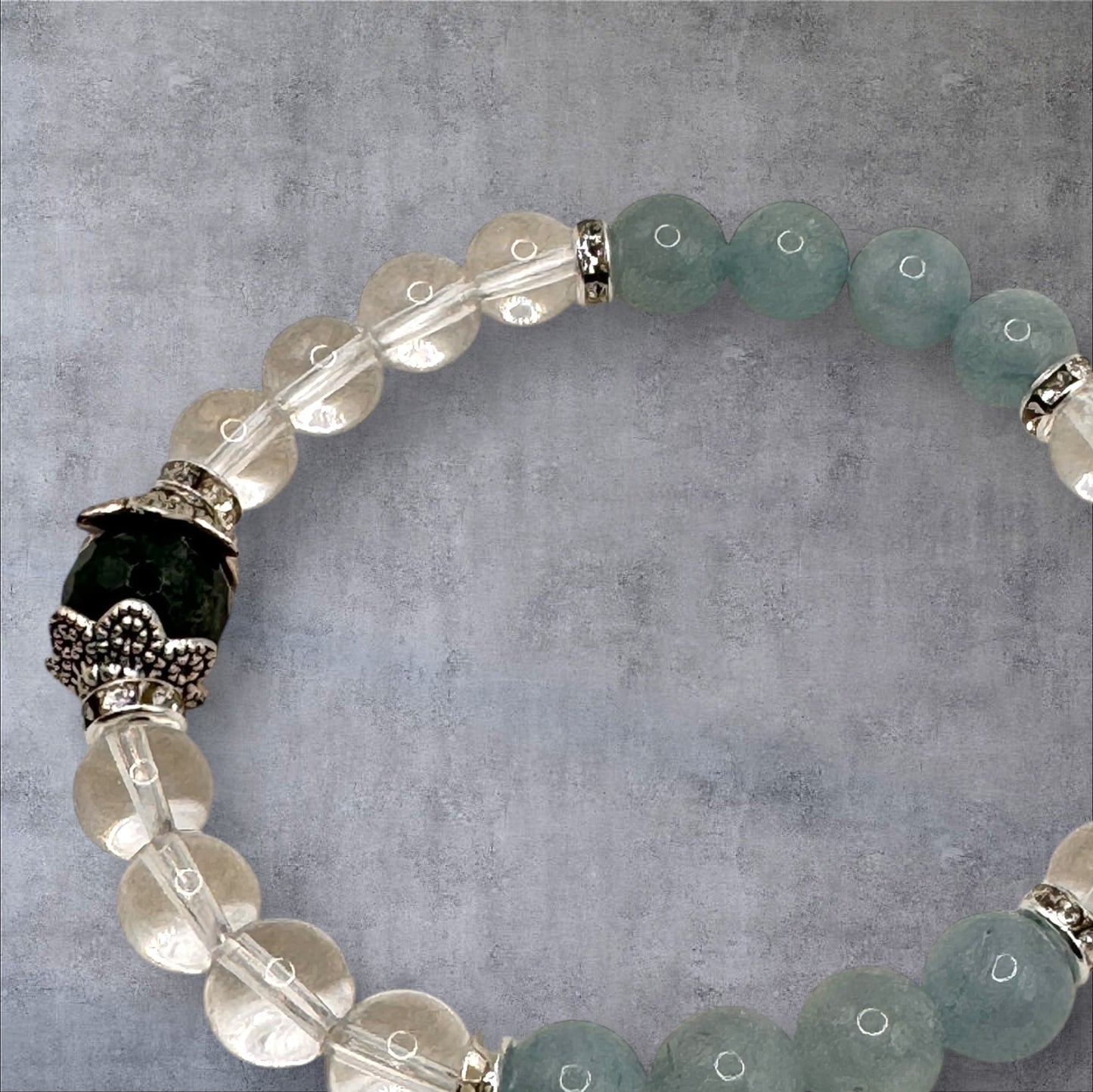 Aquamarine & Crystal Quartz Bracelet