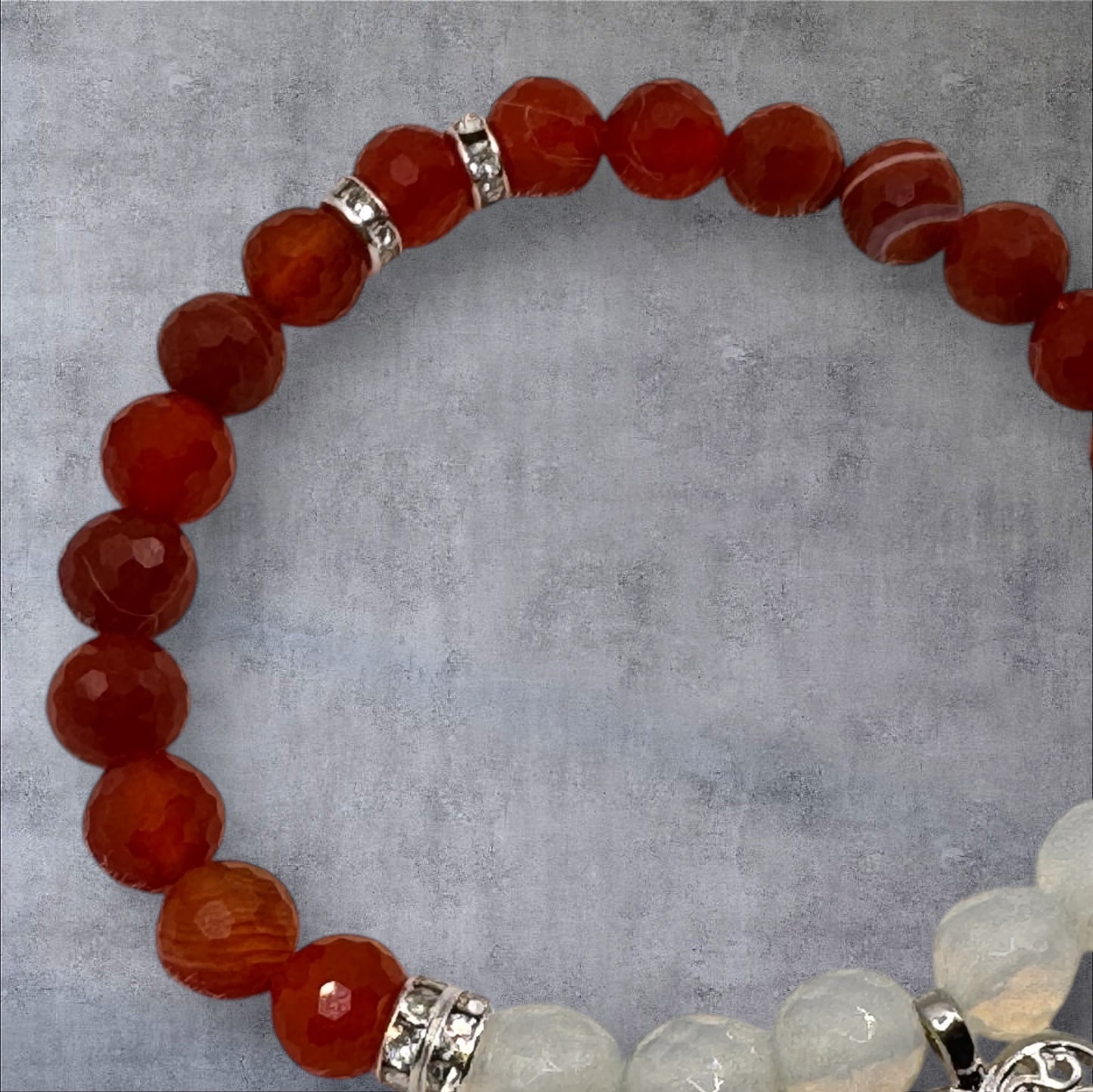 Two to tango, Red Sardonyx and Opalite Bracelet