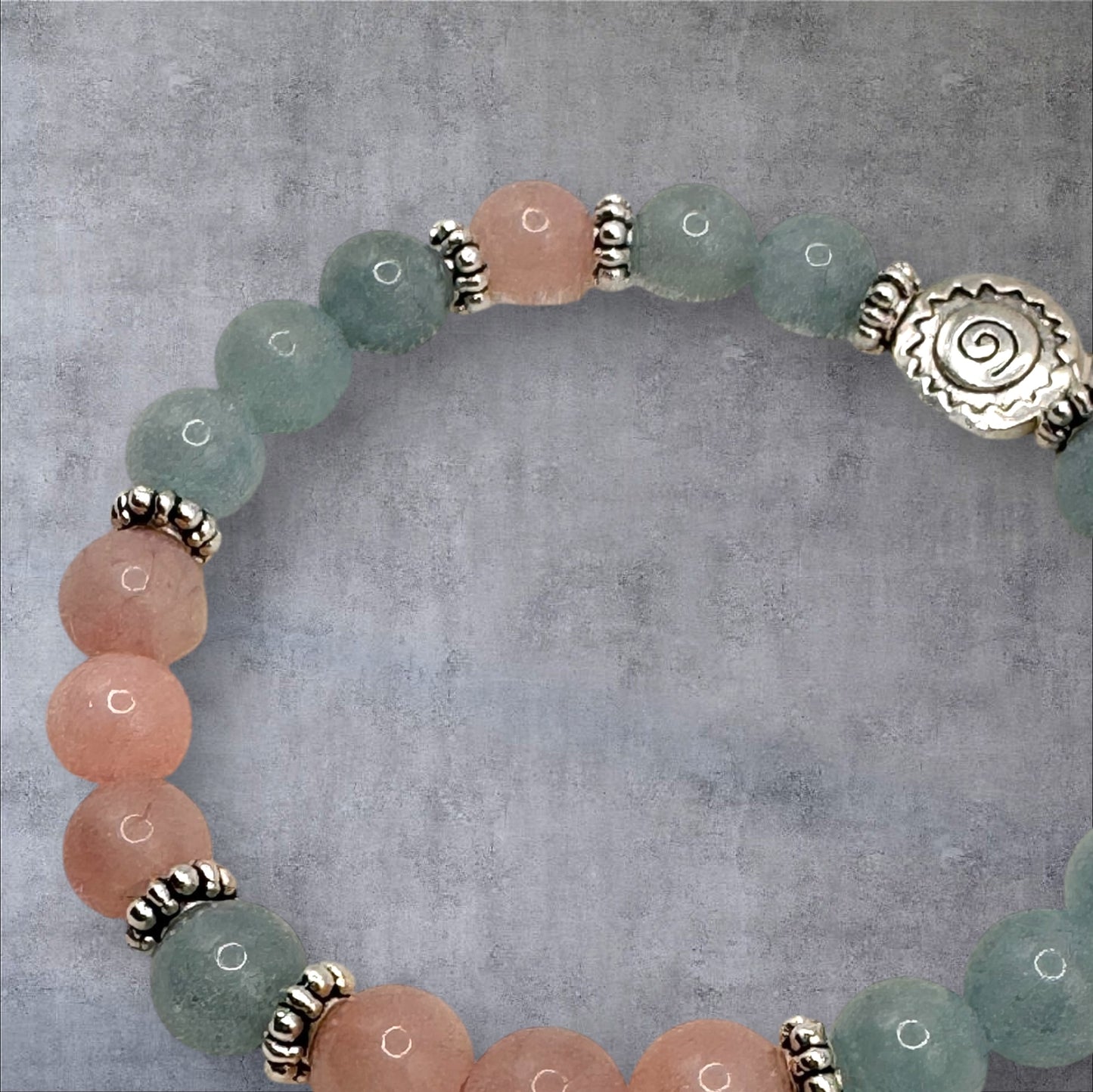 Aquamarine & Rose Quartz Bracelet