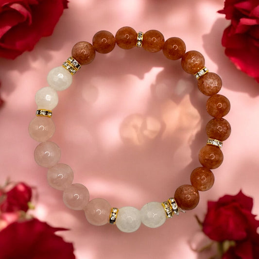 Sunstone & Rose Quartz Bracelet