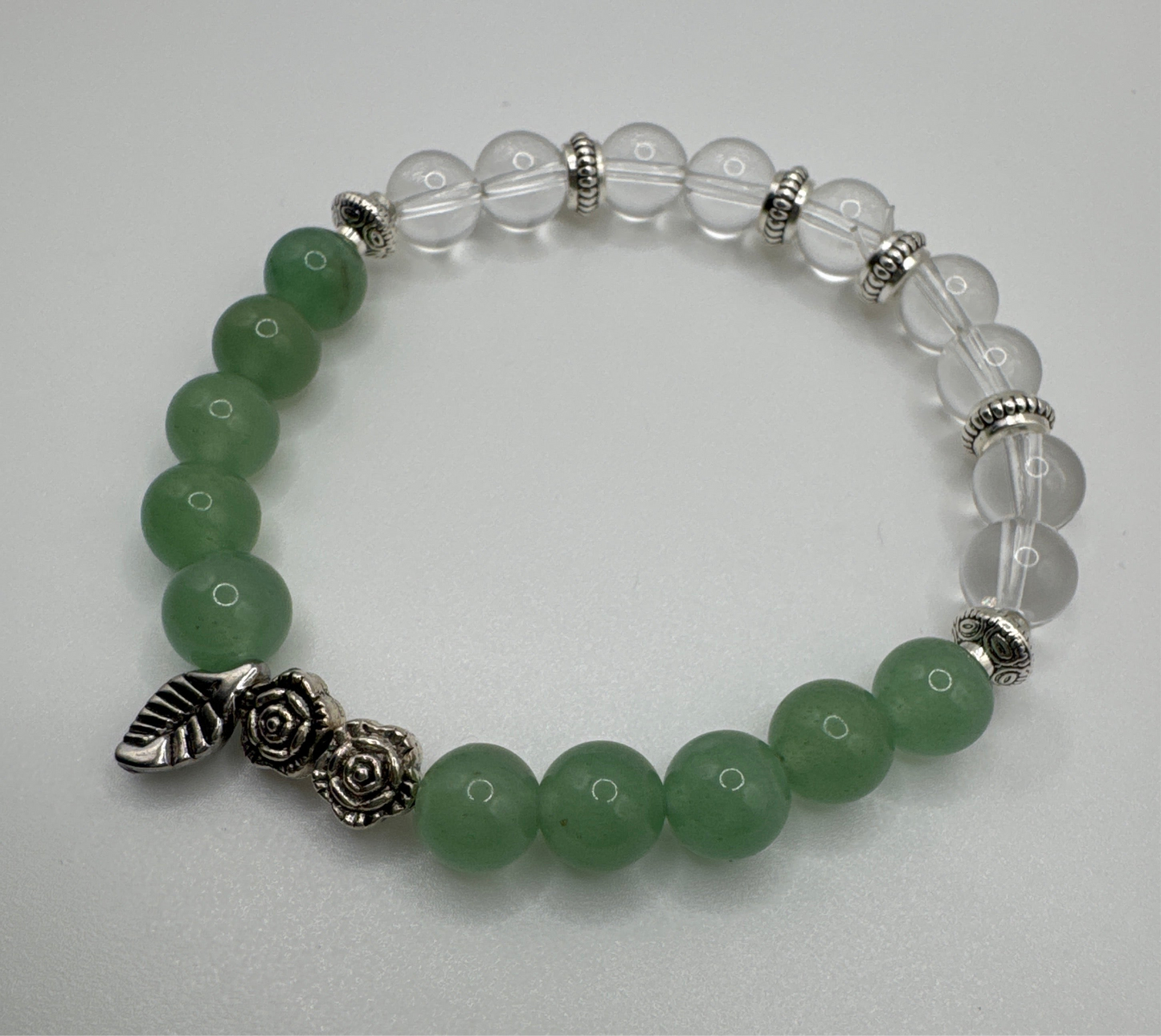 Green Aventurine & Crystal Quartz, “Clarity” Bracelet