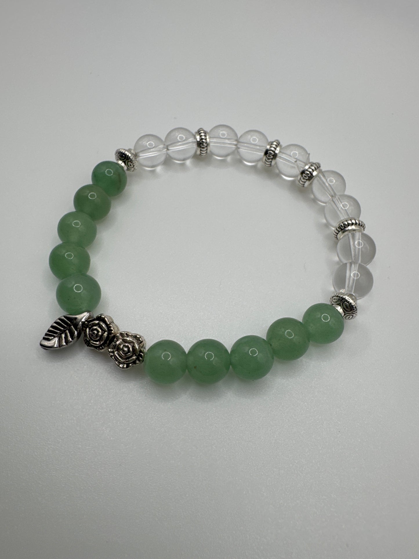 Green Aventurine & Crystal Quartz, “Clarity” Bracelet