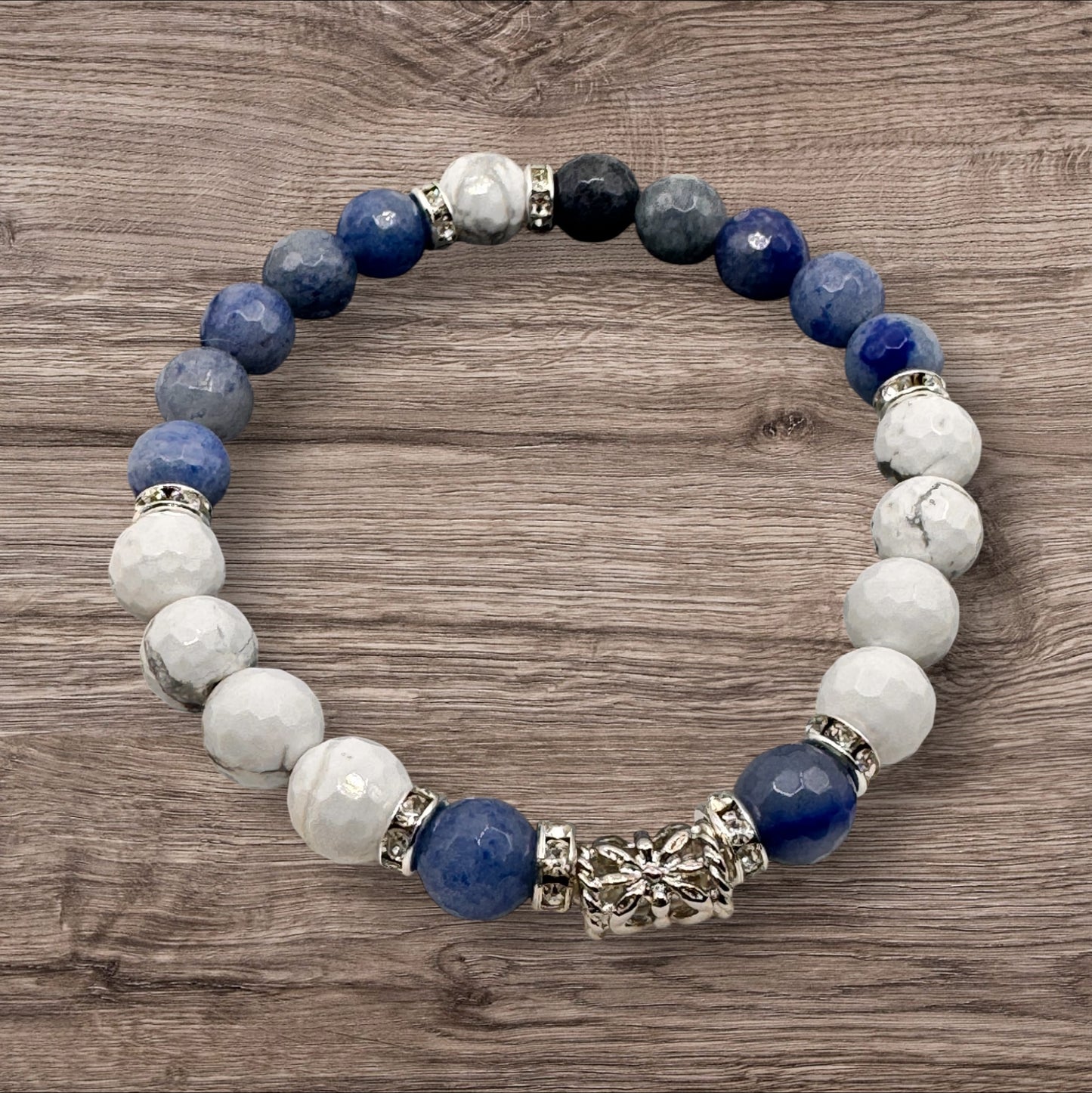 Blue Aventurine & White Howlite Bracelet