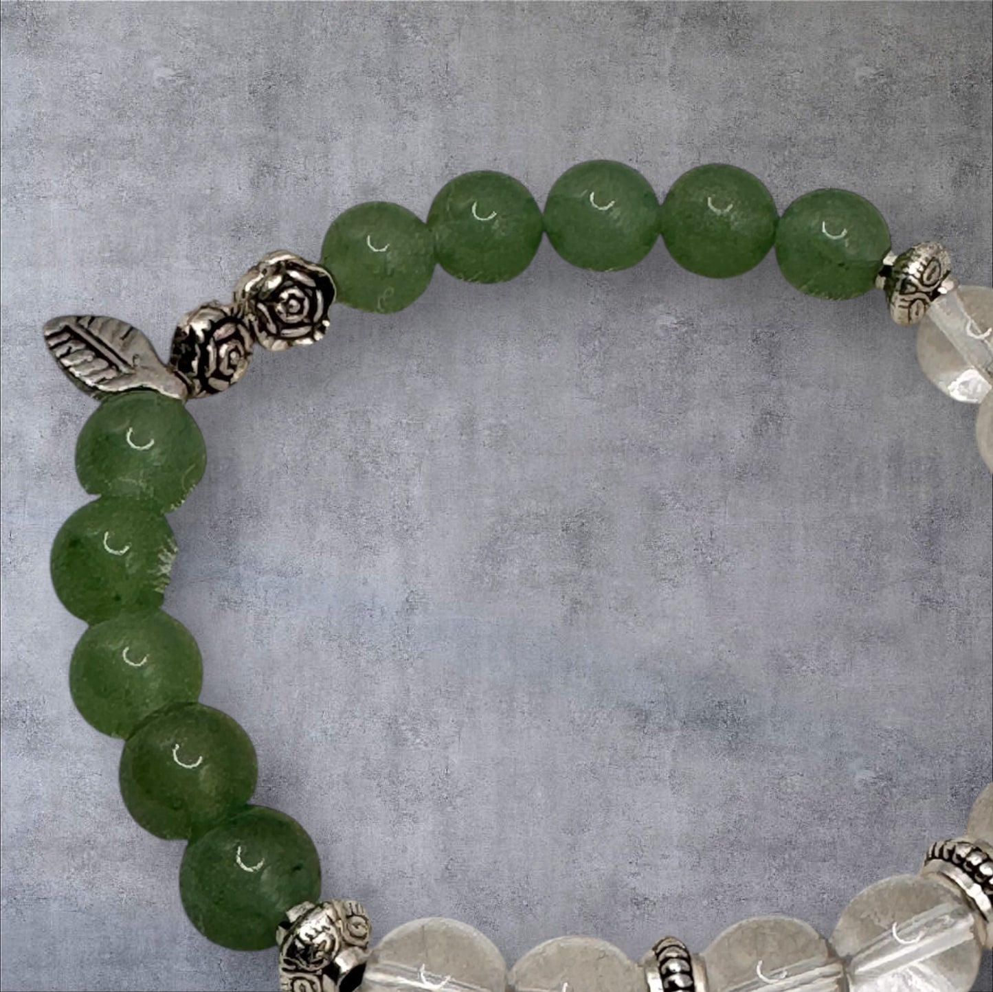 Green Aventurine & Crystal Quartz, “Clarity” Bracelet