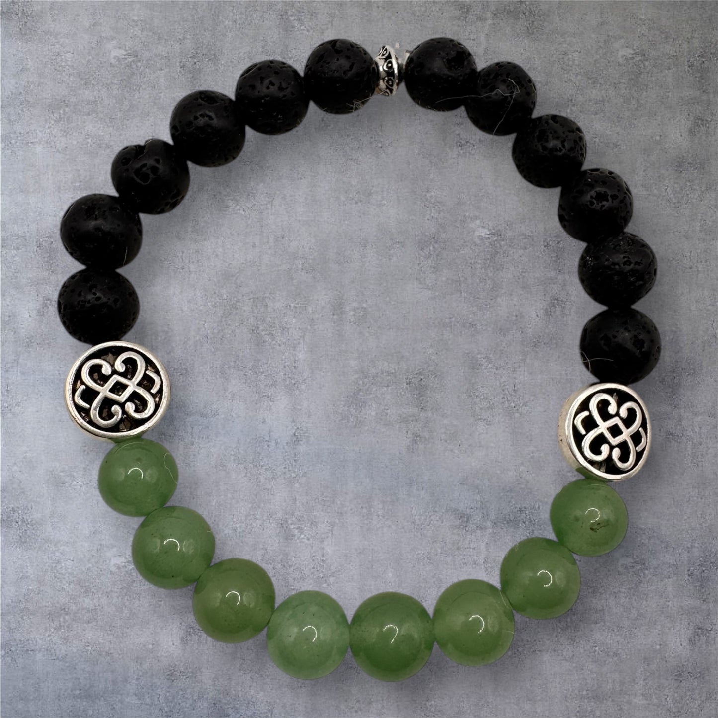 Lava Stone and Green Aventurine