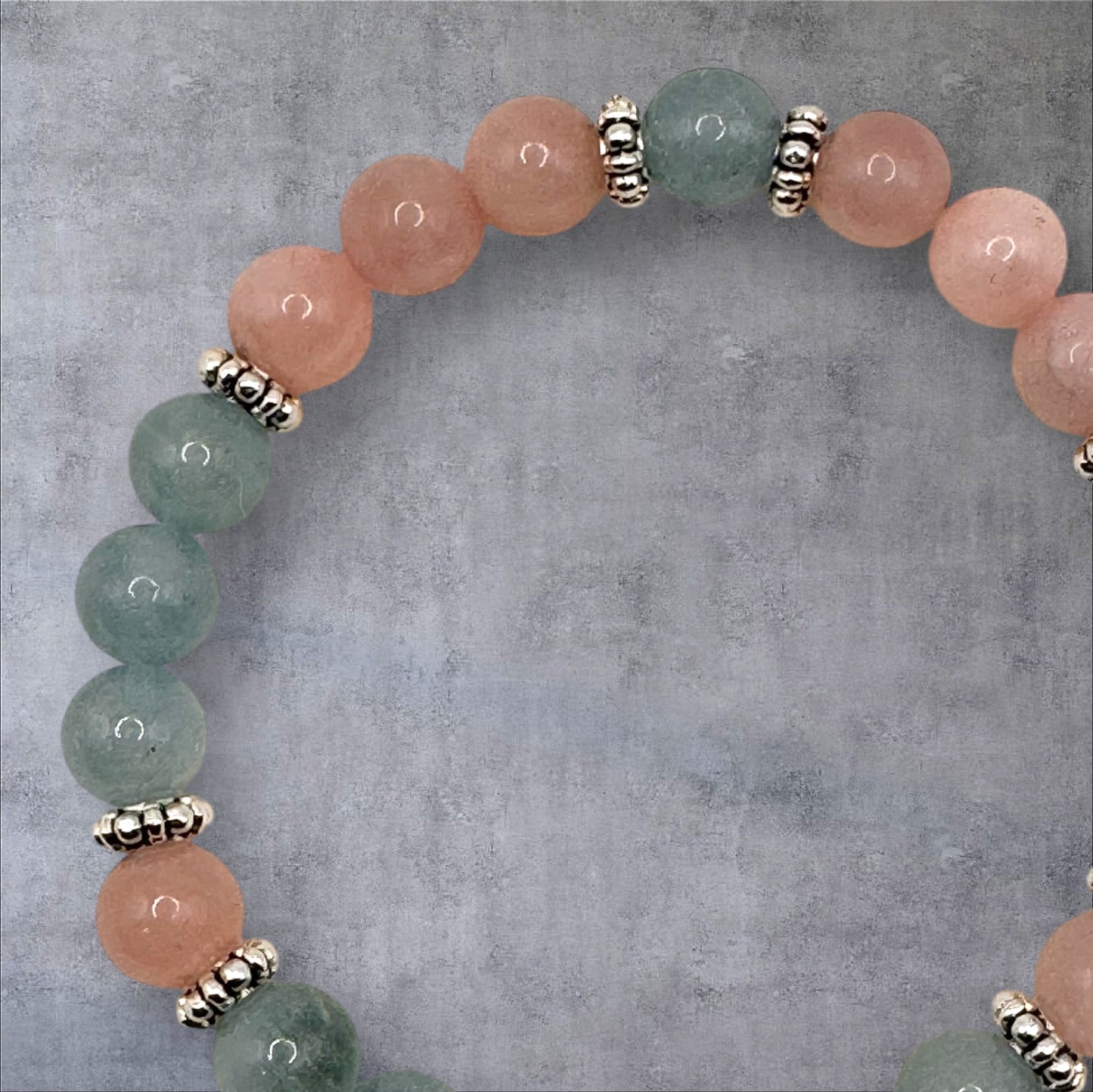 Aquamarine & Rose Quartz Bracelet