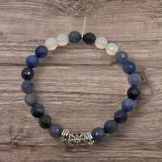 Blue Aventurine & Opalite Bracelet