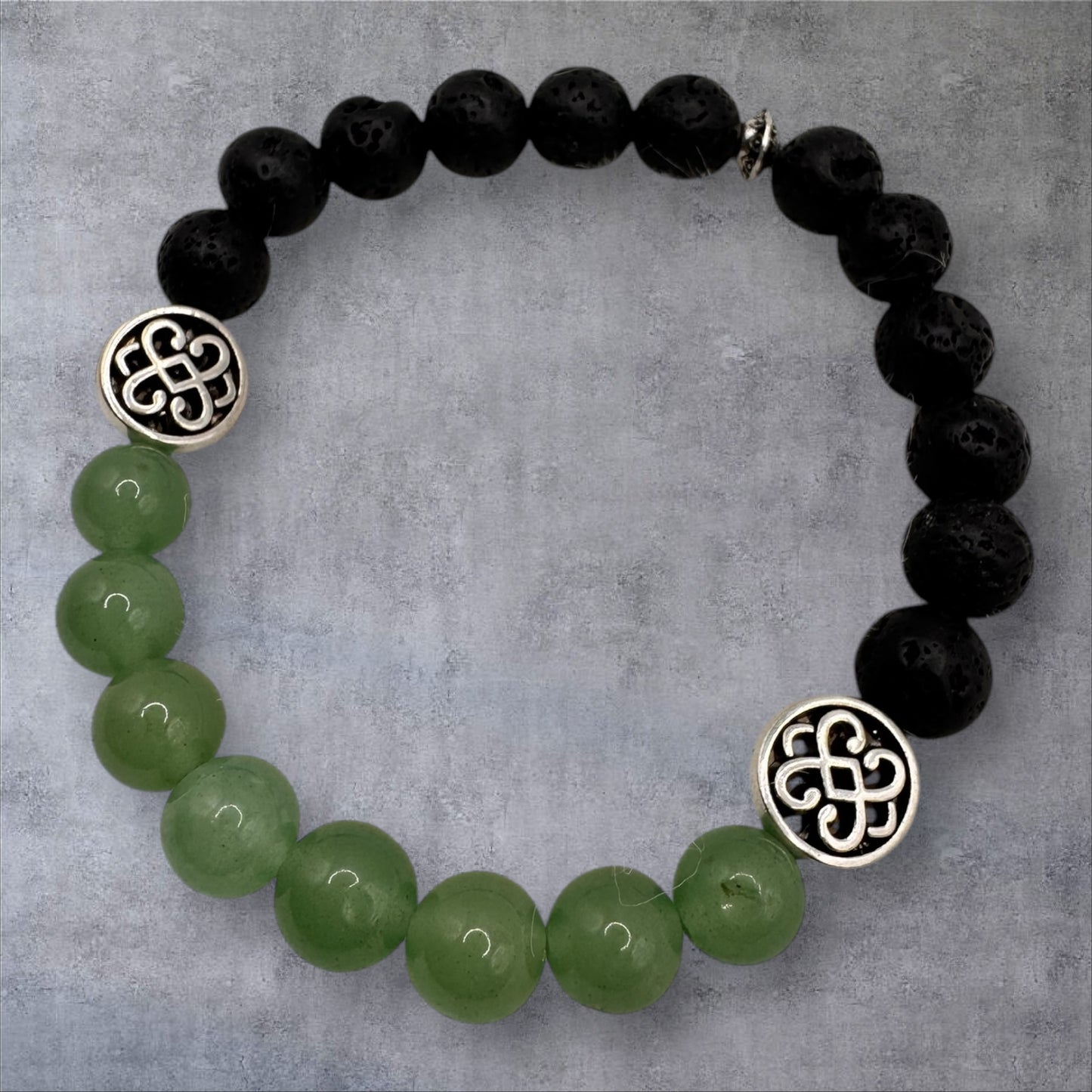 Lava Stone and Green Aventurine