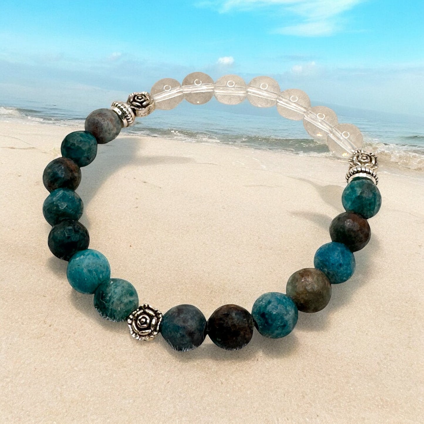 Apatite & Crystal Quartz Bracelet