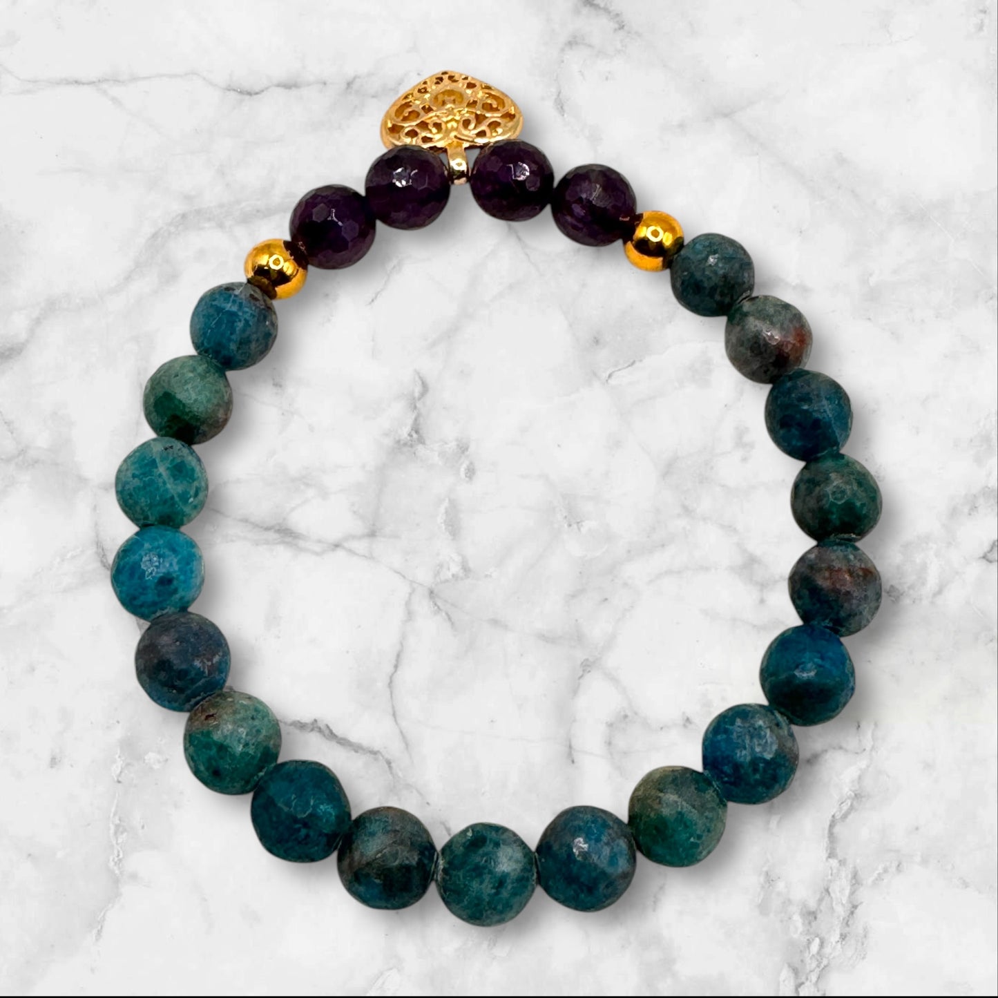 Apatite & Amethyst Bracelet