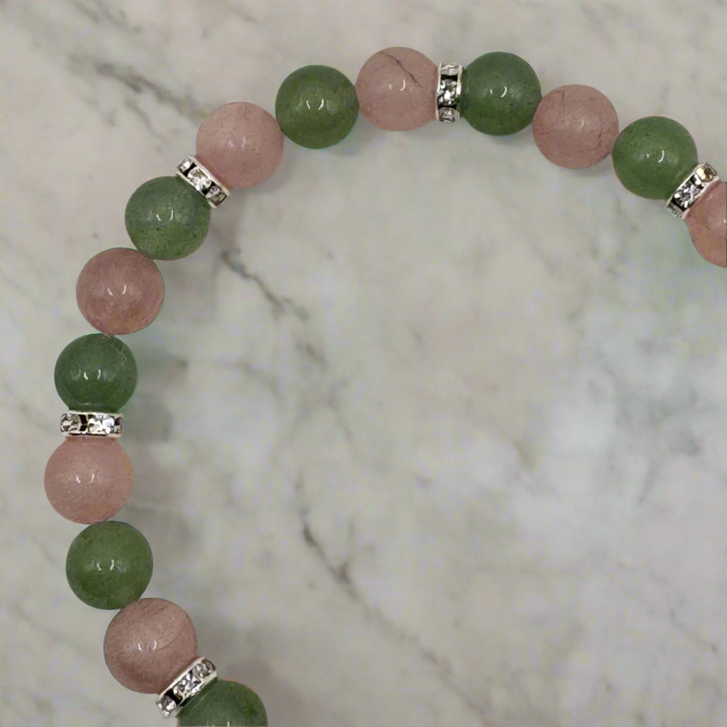 Green Aventurine & Rose Quartz Bracelet