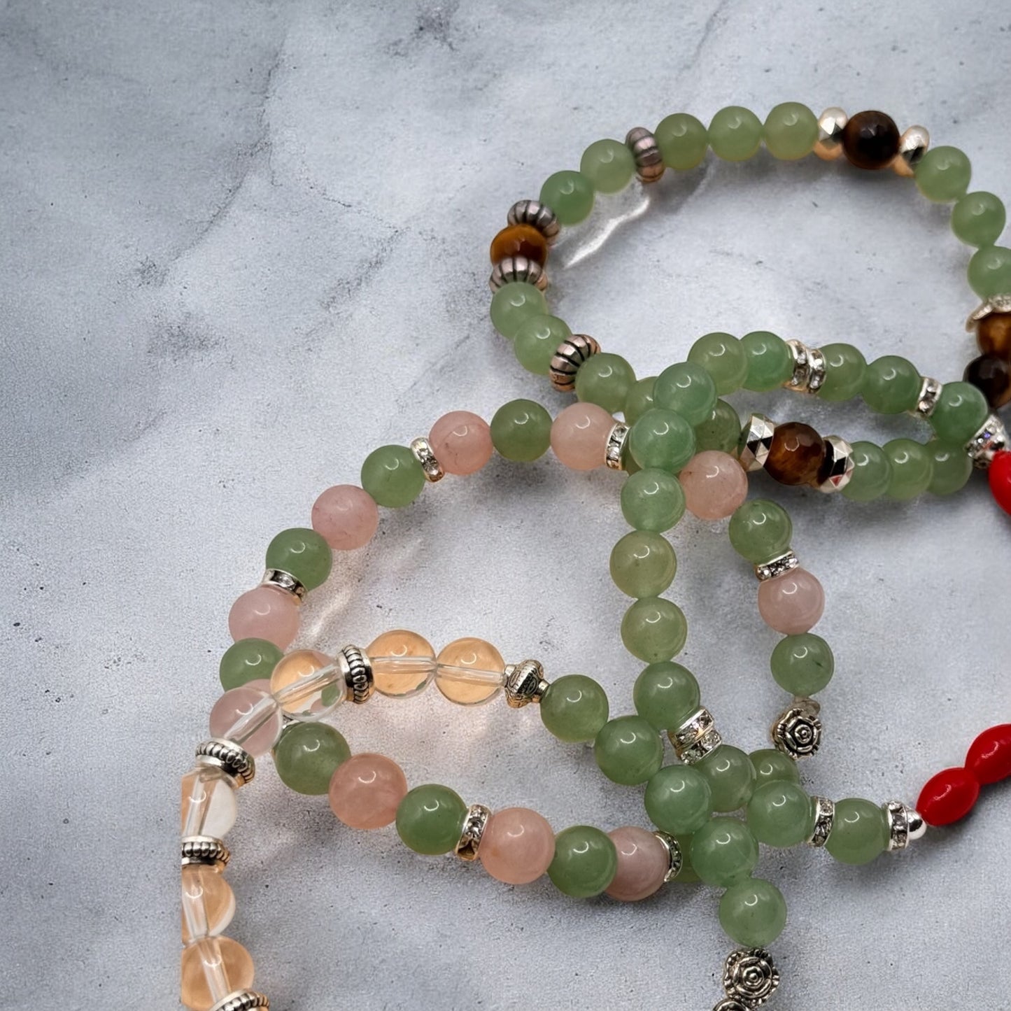 Green Aventurine & Crystal Quartz, “Clarity” Bracelet