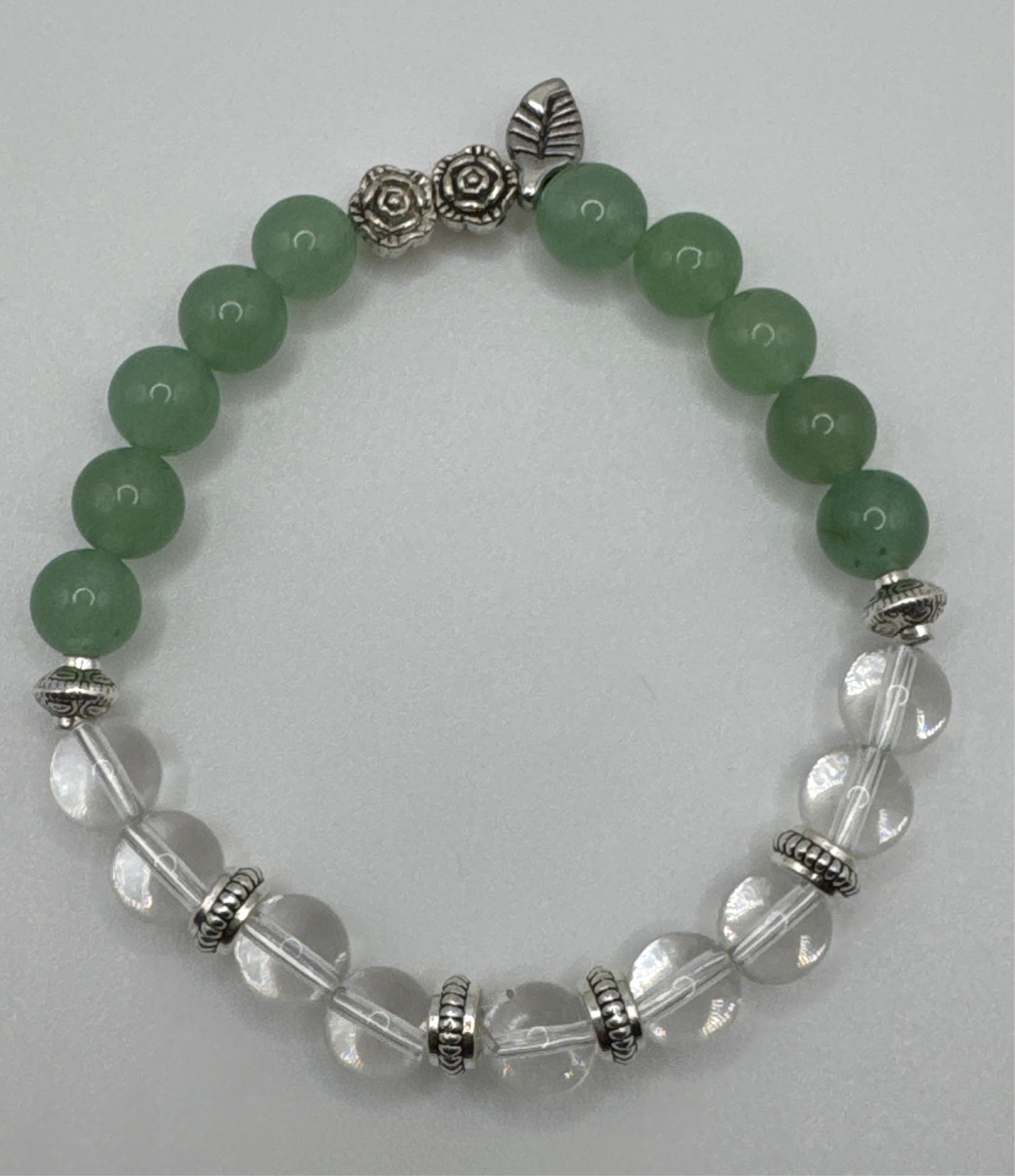 Green Aventurine & Crystal Quartz, “Clarity” Bracelet